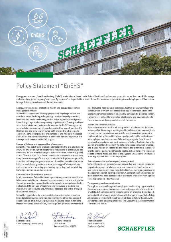 Quality Environment Schaeffler Singapore