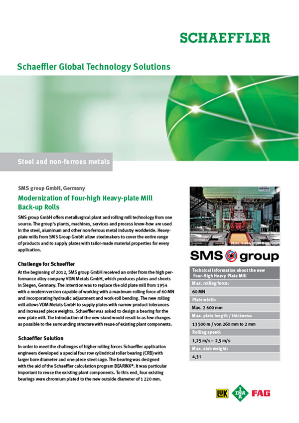 Modernization of Four-high Heavy-plate Mill Back-up Rolls