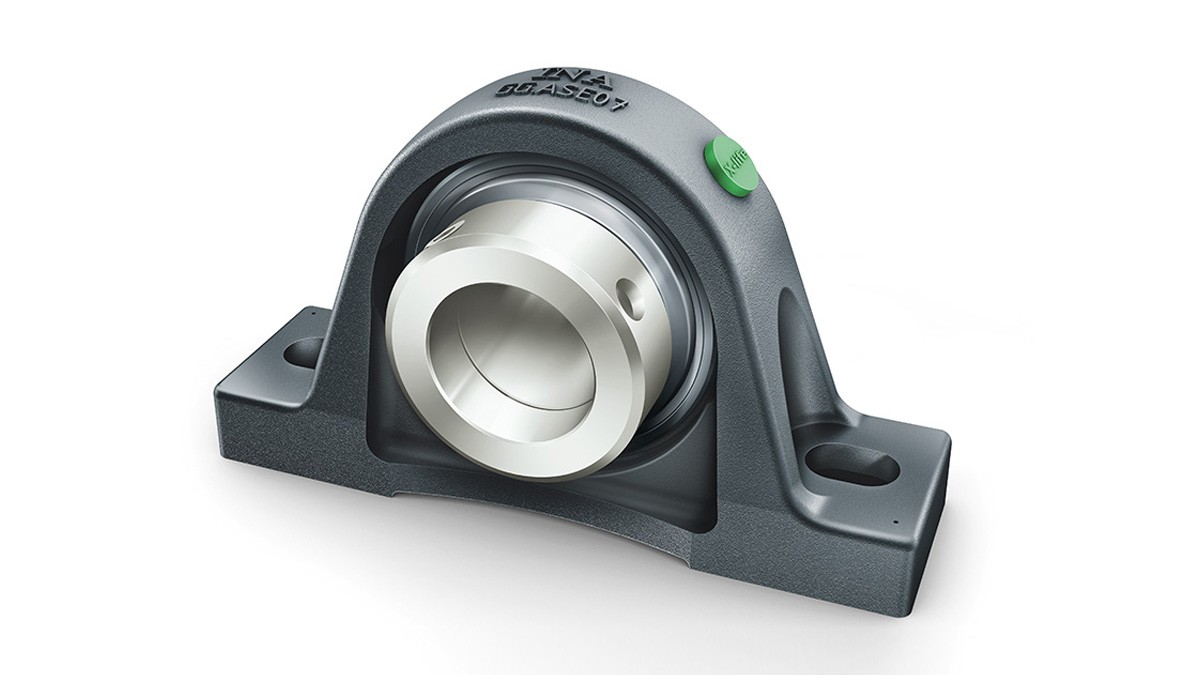 INA radial insert ball bearing and housing unit