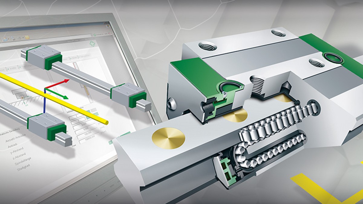 The free of charge BEARINX-online module for calculation of INA monorail guidance systems